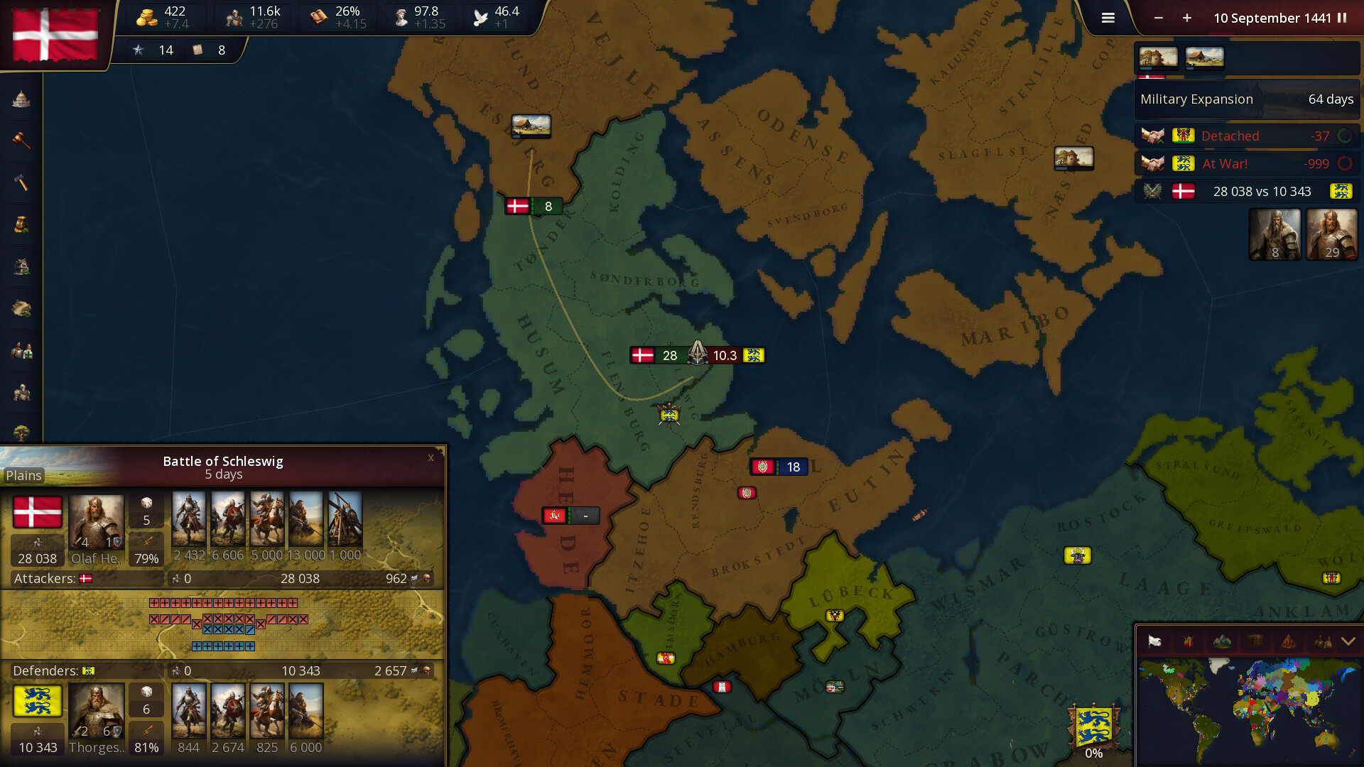 Conquering the world step by step on the global map